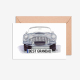 Aston Martin DB 5 'Best Grandad' number plate cards