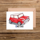 Mini Cooper 'No 1 Dad' number plate cards