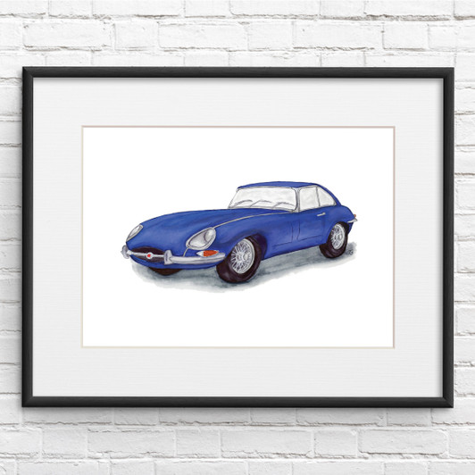 Jaguar E-Type Series 1 Illustration Print