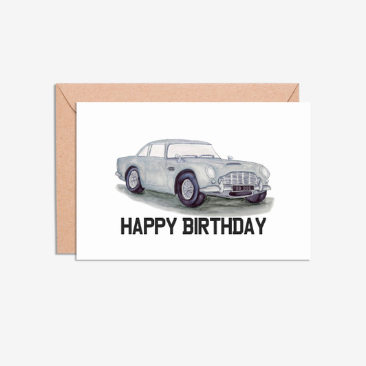 Aston Martin DB 5 birthday day card