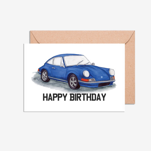 Porsche 911 birthday day card