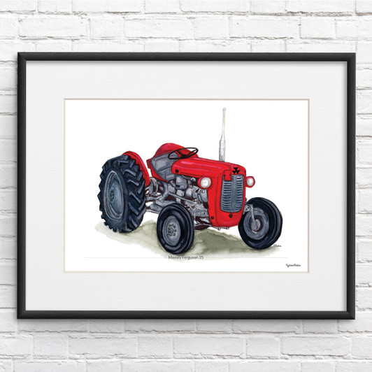 Massey Ferguson 35 Illustration Tractor Print