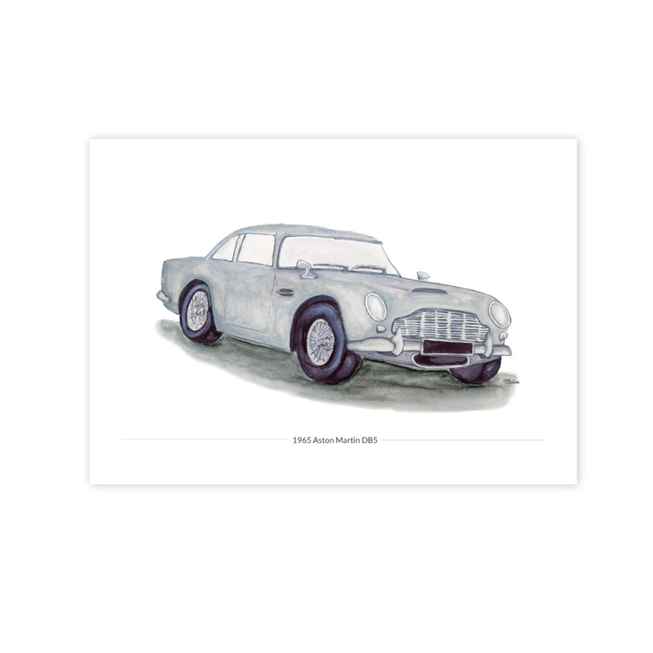 Aston Martin DB5 Illustration Giclée Car Print