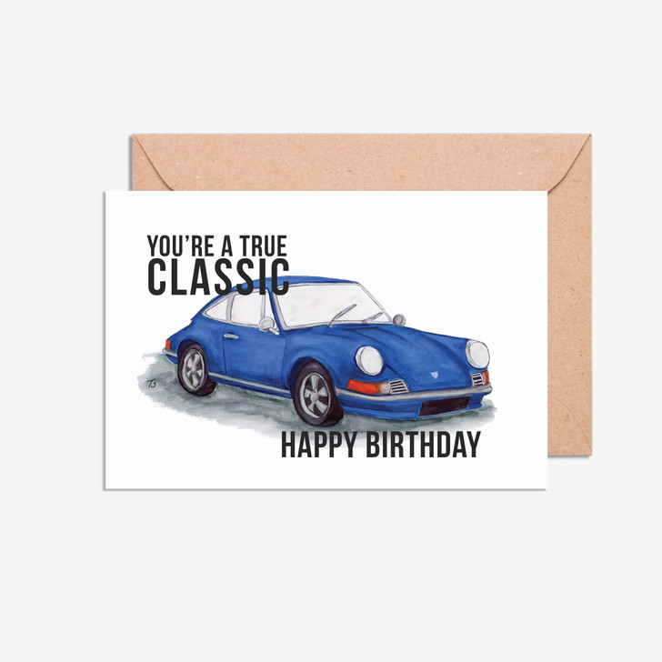Porsche 911 'You're a True Classic' birthday card