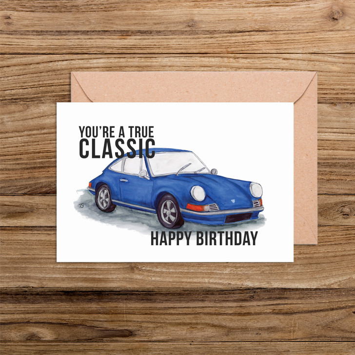 Porsche 911 'You're a True Classic' birthday card