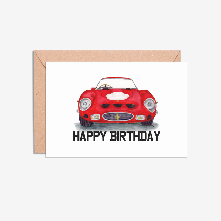 Ferrari GTO birthday day card