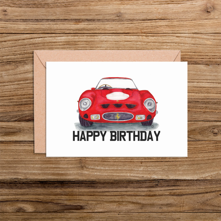 Ferrari GTO birthday day card
