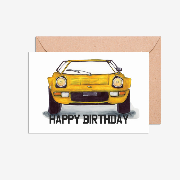 Lancia Stratos Front birthday day card