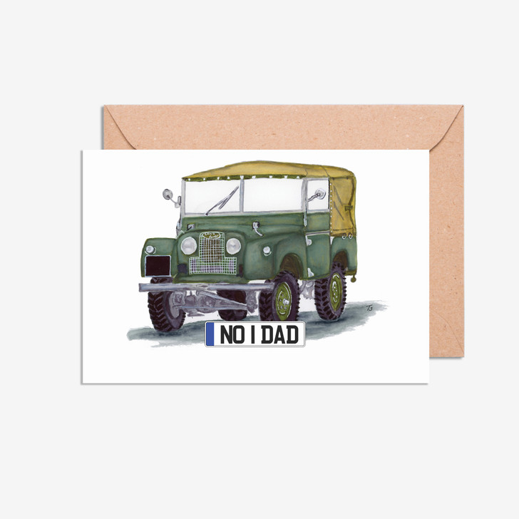 Land Rover 'No 1 Dad' number plate cards