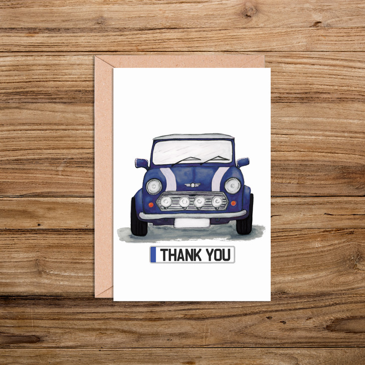 Mini Cooper A5 Thank You Illustration Cards