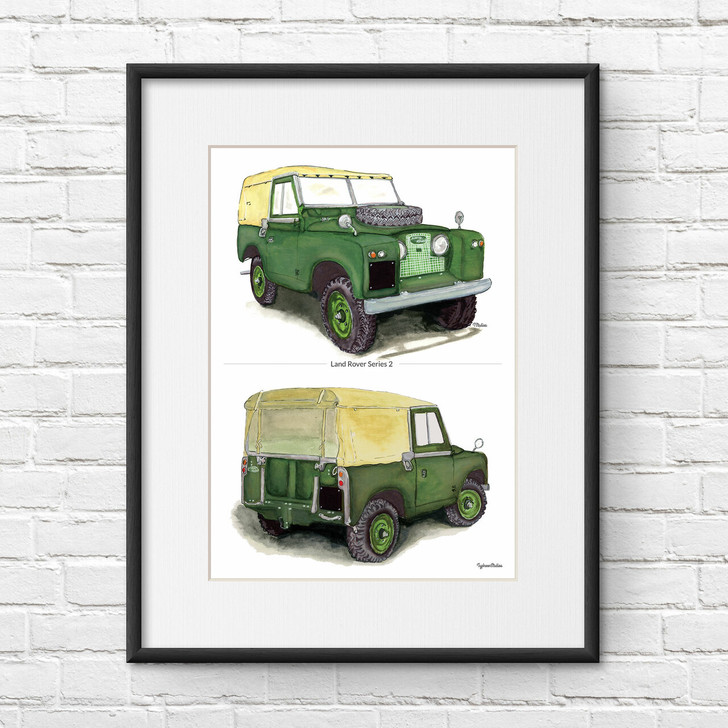 Land Rover Series 2a Duo Illustration Giclée Print