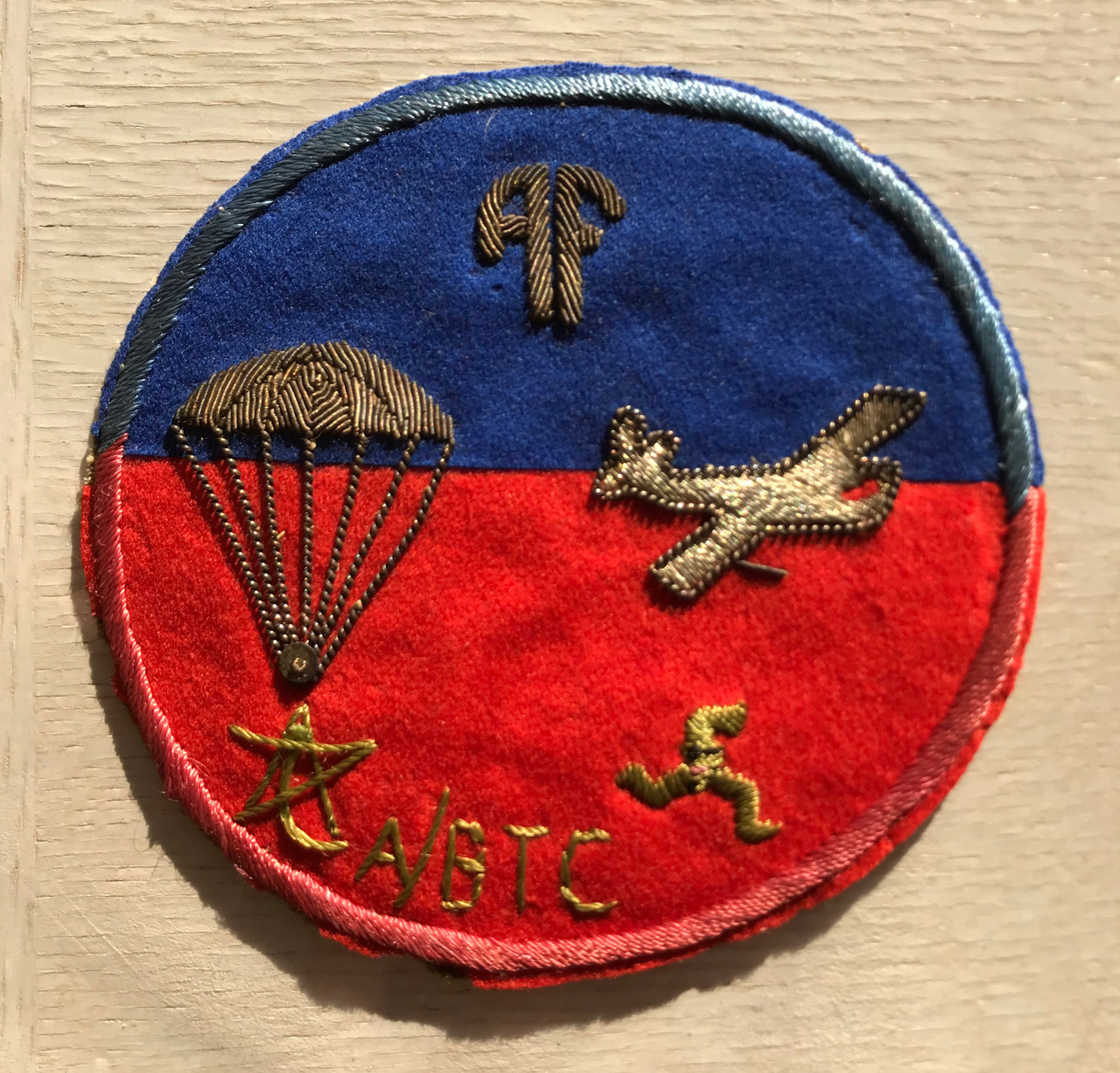 ww2 us army airborne training center Sicily bullion patch