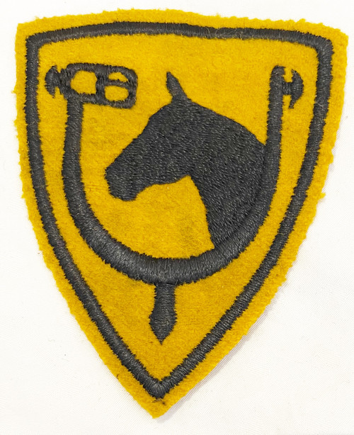 Early Ww2 us 61st cavalry division waffle on felt patch
