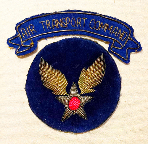 Ww2 US Air Force bullion tab air transport command patch
