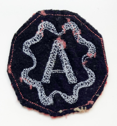 Ww2 us 9th army theater silk chain stitched patch