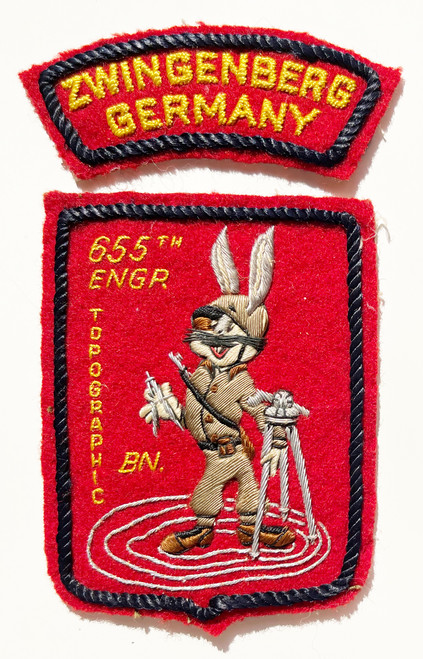 Occupation us 655th engineer topographic bn bullion patch