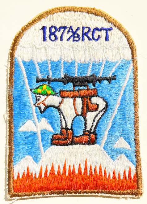Occupation  us Japan 187th airborne regimental combat team silk patch