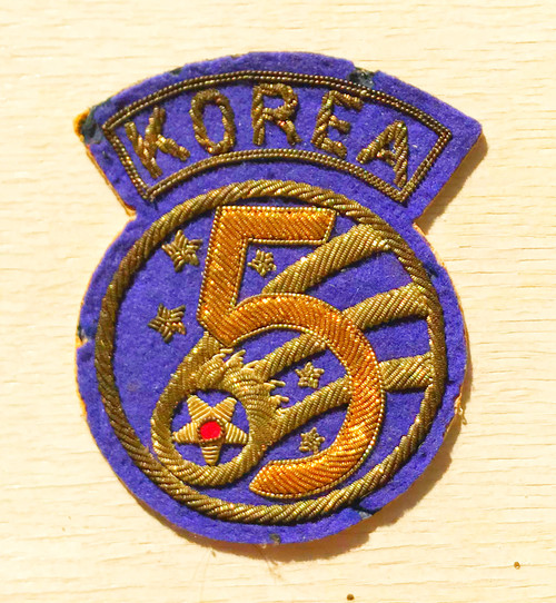 korea 5 air force shoulder patch bullion