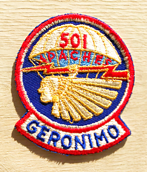 ww2 us 501 airborne geronimo patch ww2 us 501 airborne geronimo patch