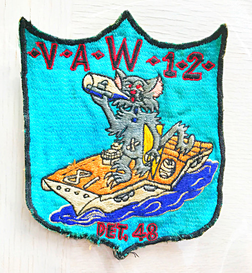 Cold War us VAW-12 DET 48 carrier aircraft early warning squadron 12, the Bats patch Cold War us VAW-12 DET 48 carrier aircraft early warning squadron 12, the Bats patch