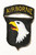 Ww2 us 101st airborne type 3 tab attached to patch