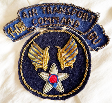 Ww2 us 1408th air transport command USAF bullion patch