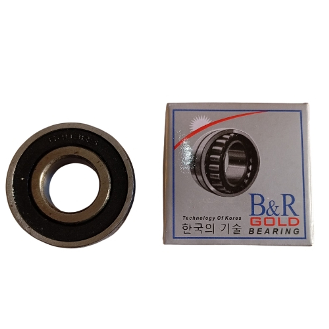 B&R Gold Deep Groove Ball Bearing 6203-2RS Generic,
Inside Diameter: 17mm 
Outside Diameter: 40mm 
Width: 12mm 
Seal Type: Rubber seal on both sides B&R Gold Deep Groove Ball Bearing 6203-2RS Generic,
Inside Diameter: 17mm 
Outside Diameter: 40mm 
Width: 12mm 
Seal Type: Rubber seal on both sides
