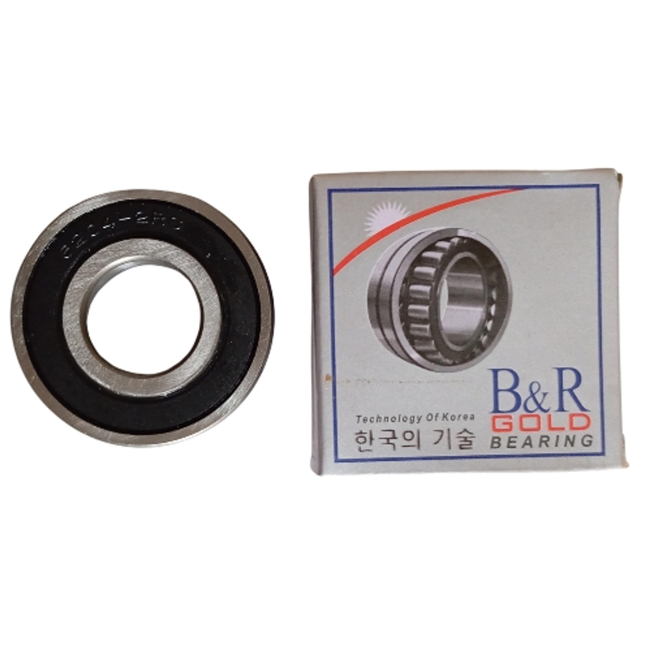 B&R Gold Deep Groove Ball Bearing 6204-2RS Generic,
Inside Diameter: 20mm 
Outside Diameter: 47mm 
Width: 14mm 
Seal Type: Rubber seal on both sides