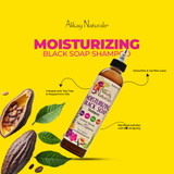 Alikay Naturals Black Soap Shampoo with tea tree oil, cocoa and plantain for natural hair