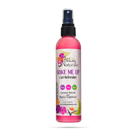 Alikay Naturals Wake Me Up Curl Refresher 8oz spray bottle with sweet almond oil, vitamin E and hibiscus extract