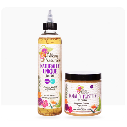 loc care duo, loc oil, loc butter, maintain locs, moisturize locs, healthy locs, Alikay Naturals loc set, shine for locs, natural loc products, loc hydration kit