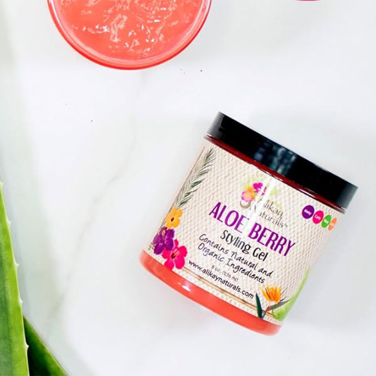 Alikay Naturals Aloe Berry Styling Gel, lightweight alcohol-free gel for wash and go twist outs and loc retwisting 8oz and 16oz