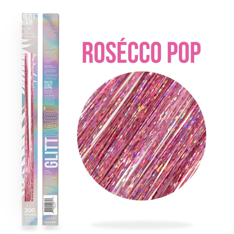 Alikay Naturals Glitthair™ Tinsel - Rose'cco Pop