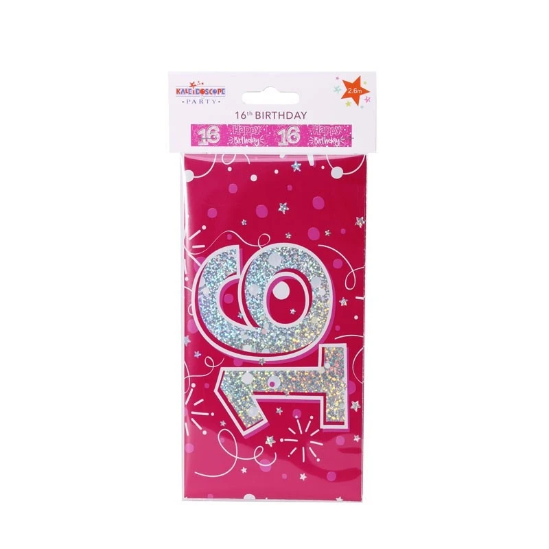 16th Birthday Banner (pack of 6)