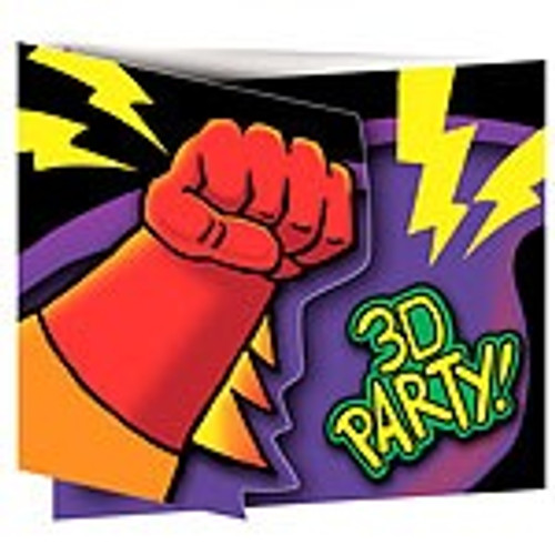 3D Super Hero Party Invitations - Discontinued