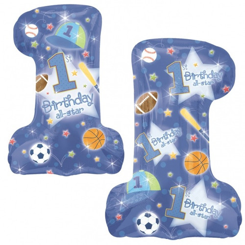 First Birthday All Star Superhape Foil Balloon - Discontinued