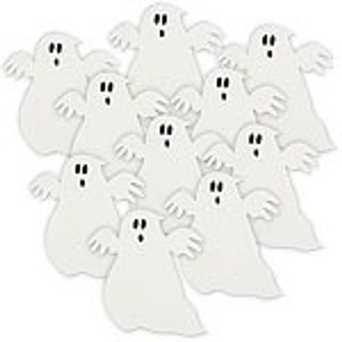 Halloween Decorations Ghost Mini Cutouts 10 Pack - Discontinued