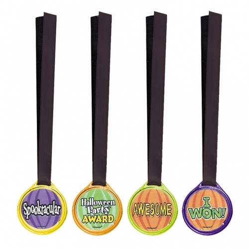 Halloween Party Assorted Award Medals 12 Pack - Discontinued
