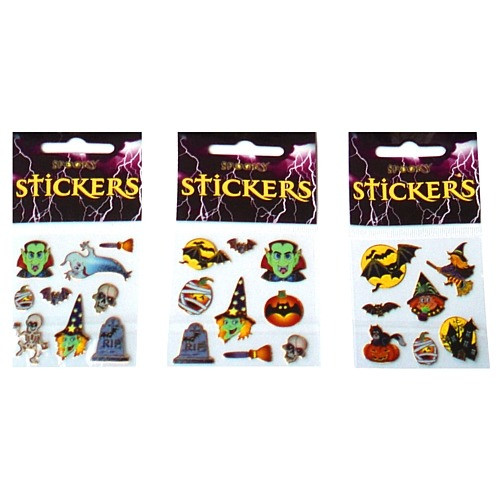 Halloween Party Stickers  - Assorted Designs - Each - Discontinued