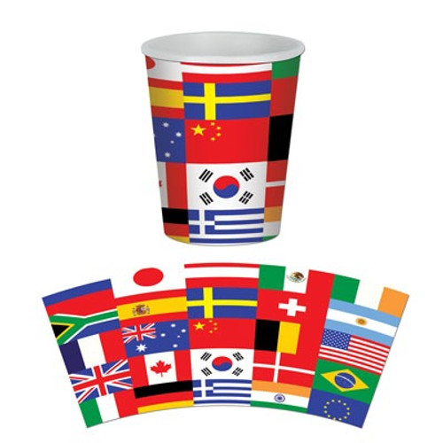 International Flag Cups - Pack of 8 - Discontinued