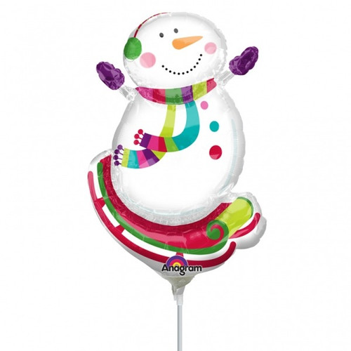 Joyful Snowman Party Mini Airfill Balloon - Discontinued