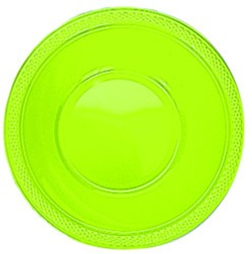 Lime Green Plastic Re-Usable Bowls - Discontinued