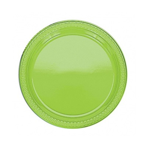 Lime Green Plastic Serving Plates - Discontinued