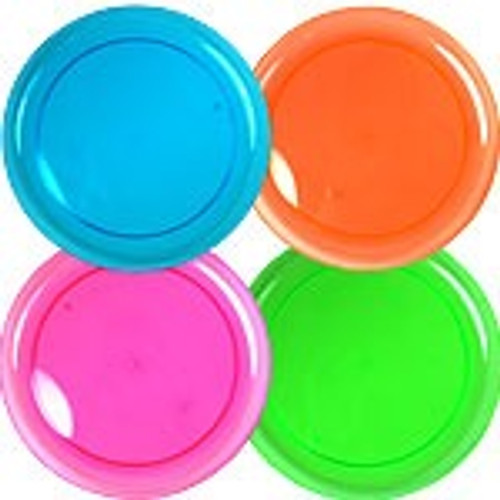 Multi Coloured Reusable Lunch Plates - Discontinued