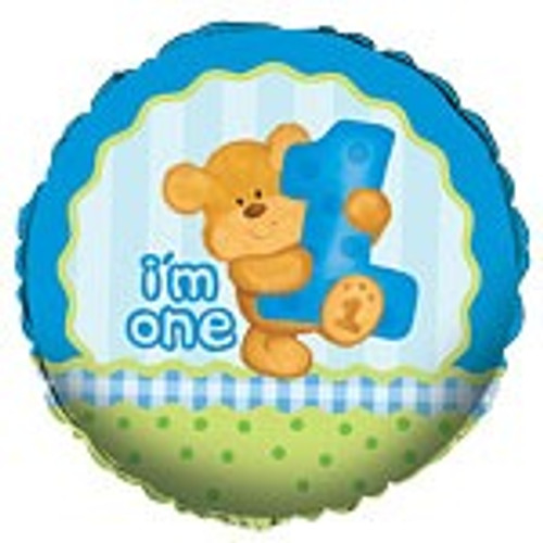 Teddy Bears 1st Birthday Boy Foil Balloon - Discontinued