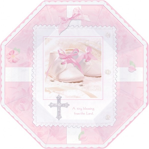 Tiny Blessing Pink Octagonal Plates - Discontinued