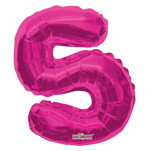 Hot Pink Foil Balloon - Age 5 - 14Inch Hot Pink Foil Balloon - Age 5 - 14Inch