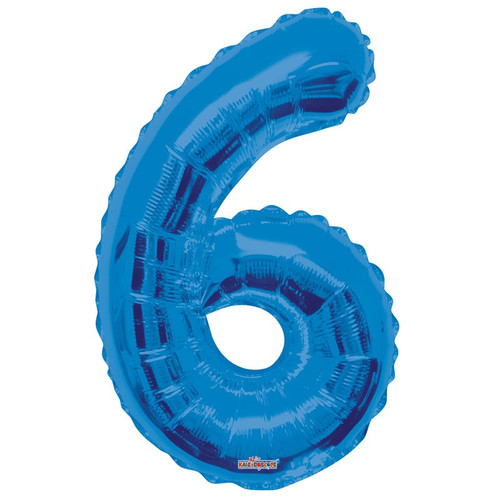 Royal Blue Foil Balloon - Age 6 Royal Blue Foil Balloon - Age 6