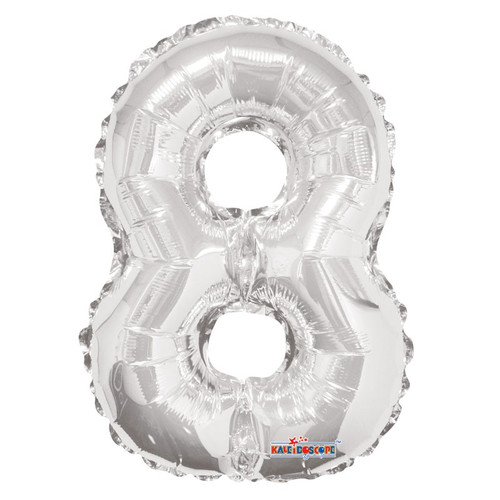 Silver Foil Balloon - Age 8 - 14Inch Silver Foil Balloon - Age 8 - 14Inch