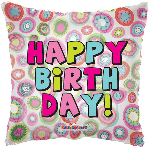 Happy Birthday Pillow Clear View Balloon
